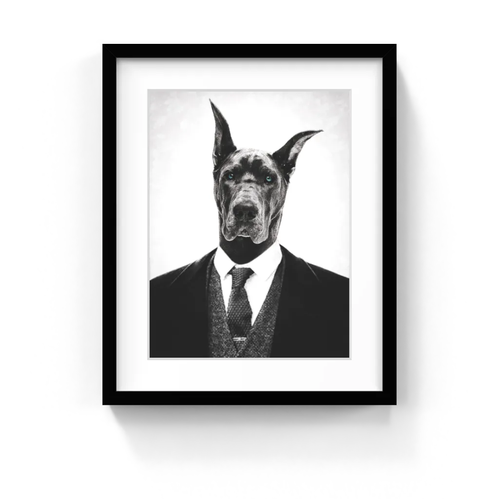 Black Dog Portrait Art Print