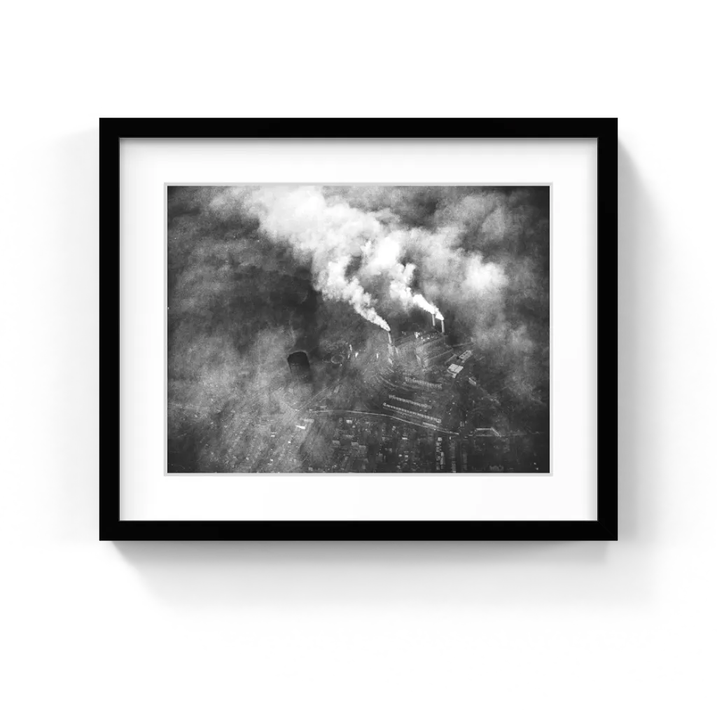 Battersea Power Station In Fog 1949 Art Print