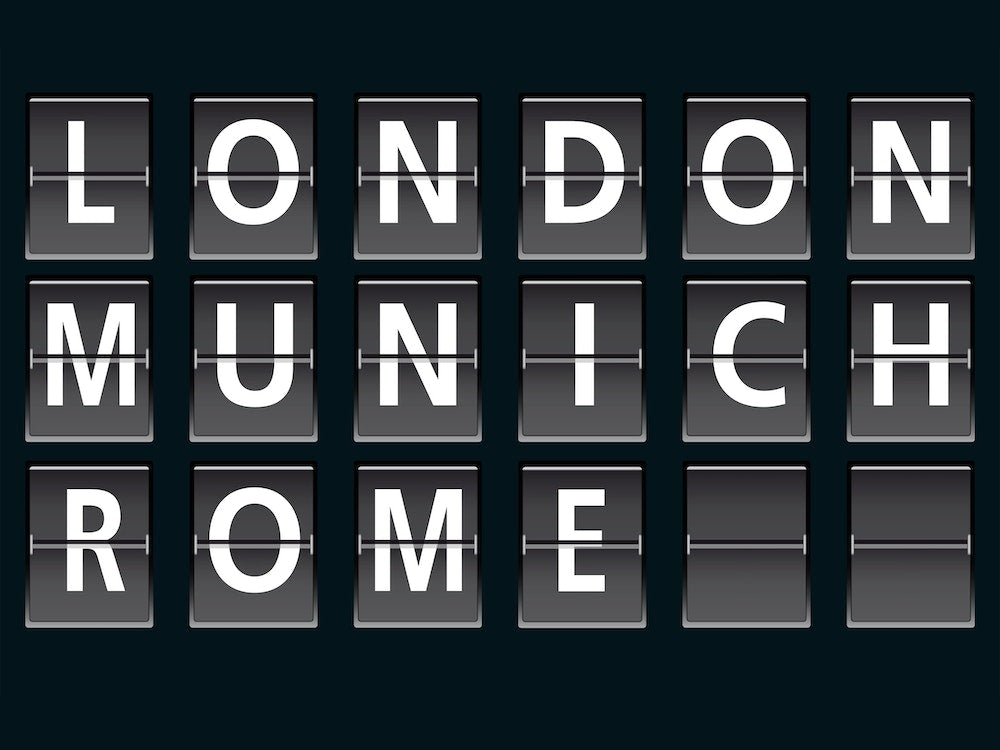 London, Munich, Rome Travel Art Print