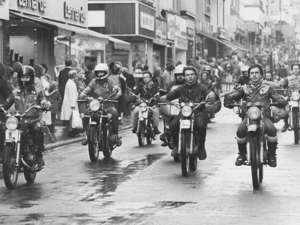 Motorcycle Action Group Protesting Helmet Laws, 1973 Art Print