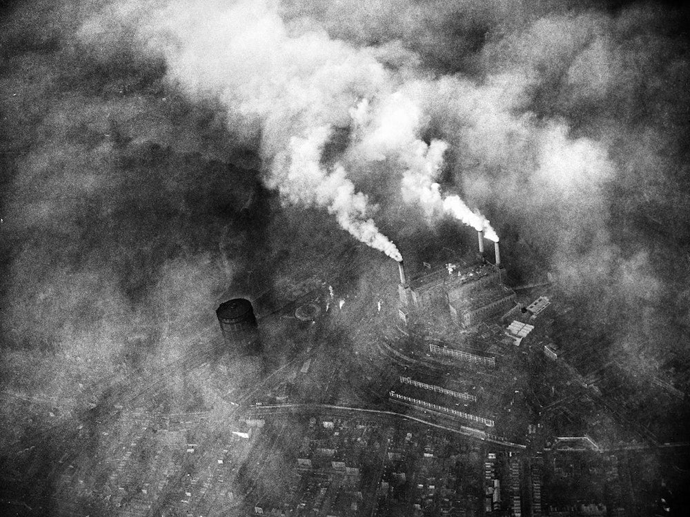 Battersea Power Station In Fog 1949 Art Print