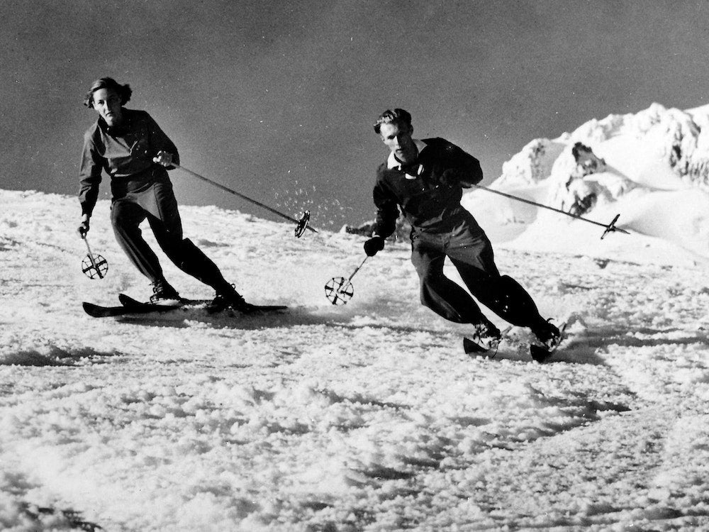 Skiing On Mt Hood Oregon Art Print