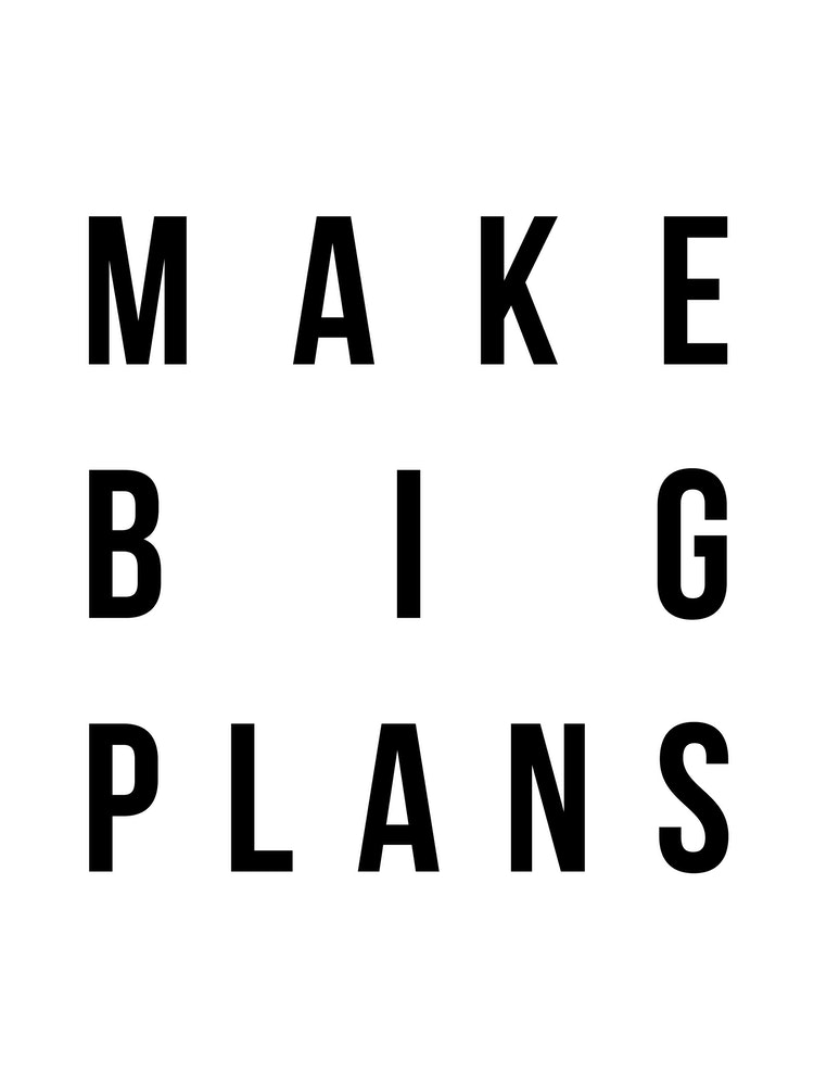 Make Big Plans 2 Art Print