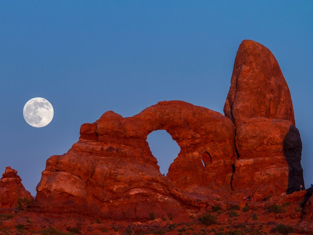 Supermoon At Turret Arch Art Print