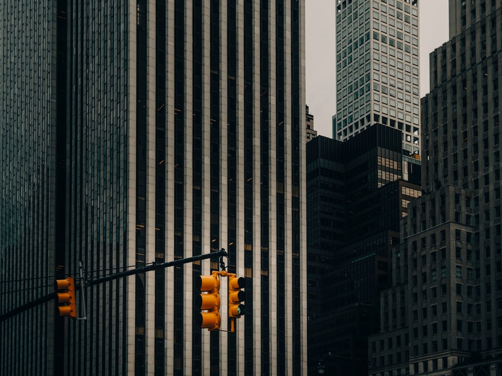 New York City traffic lights Art Print
