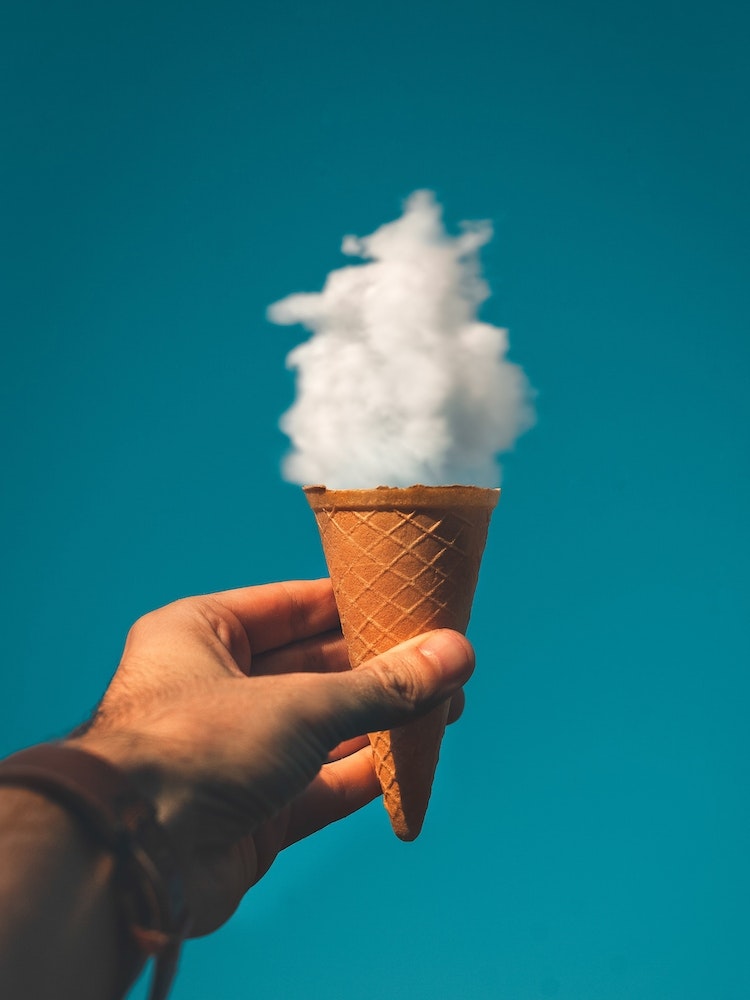Ice Cream Cloud Surreal Art Print