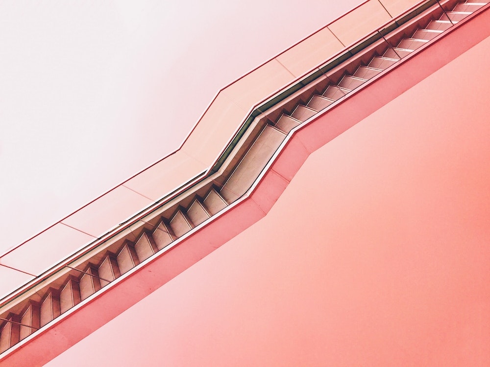 Pink Stairs Art Print