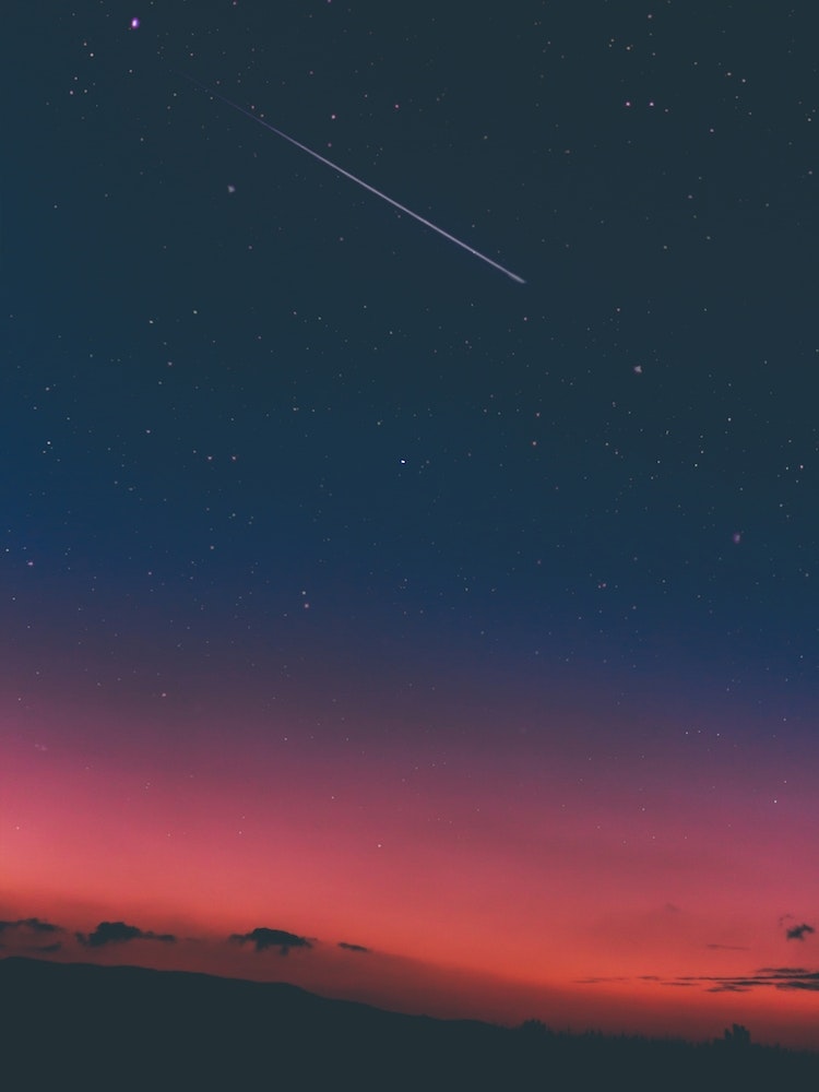 Shooting Star In A Red Sky Art Print