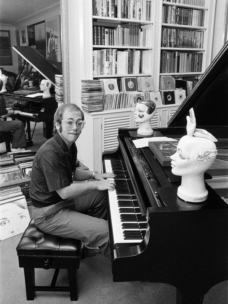 Sir Elton John At Home, 1974 Art Print