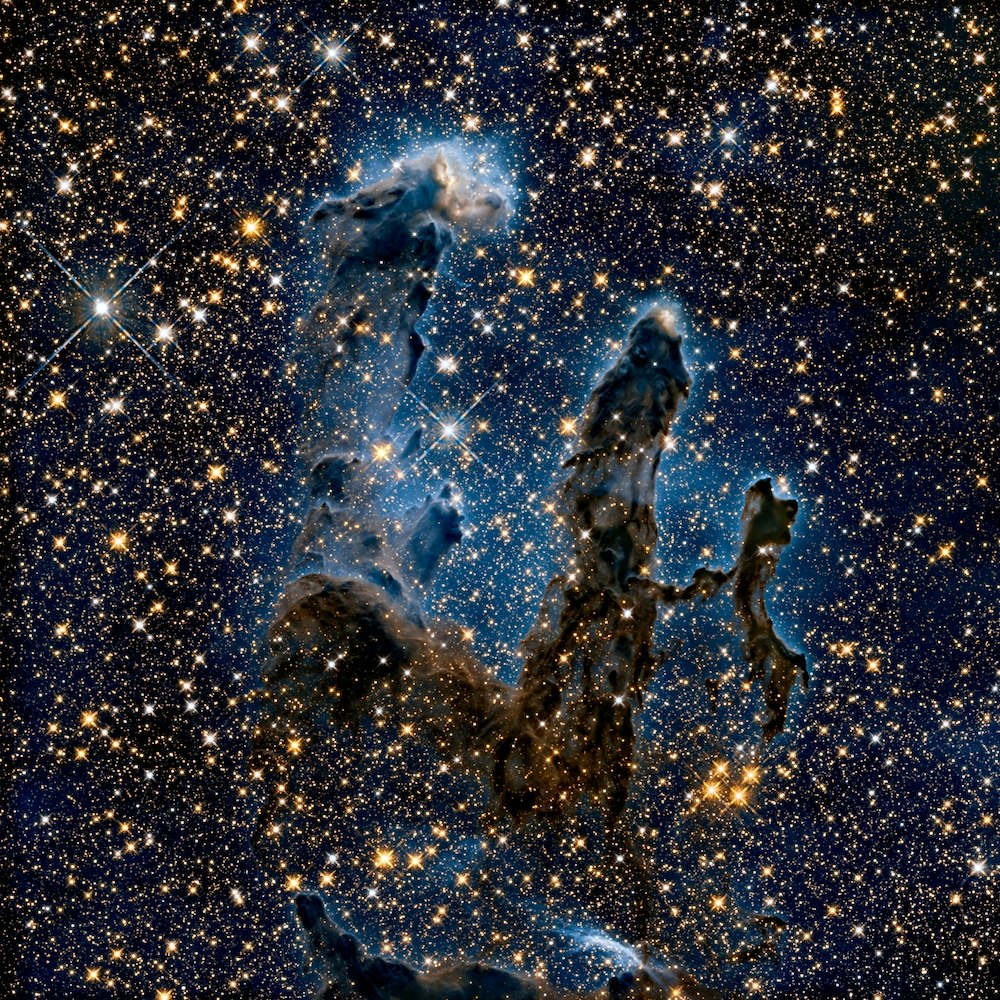 Pillars Of Creation Messier 16 The Eagle Nebula, Nasa Art Print