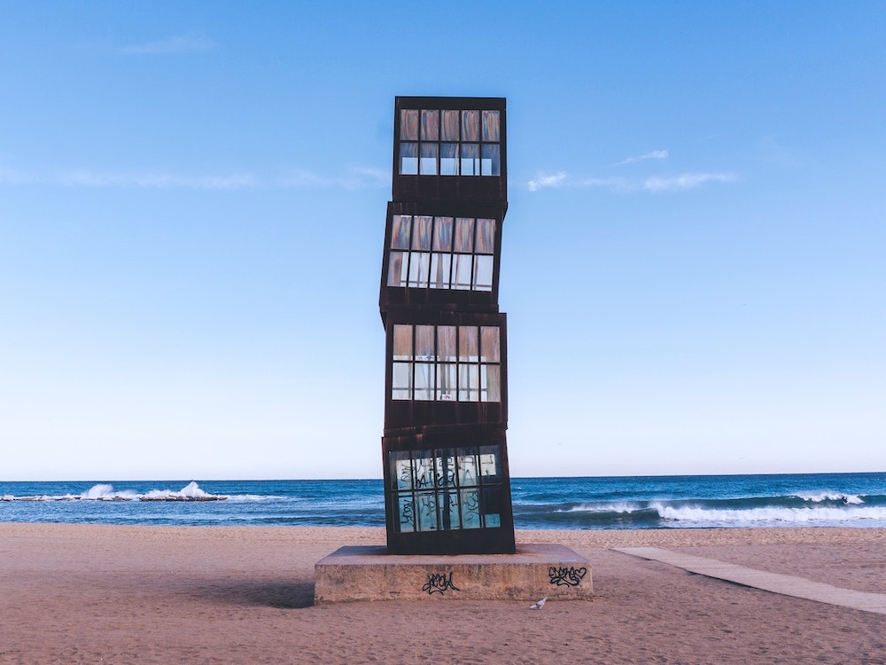 Beach Tower In Barcelona, Spain Art Print