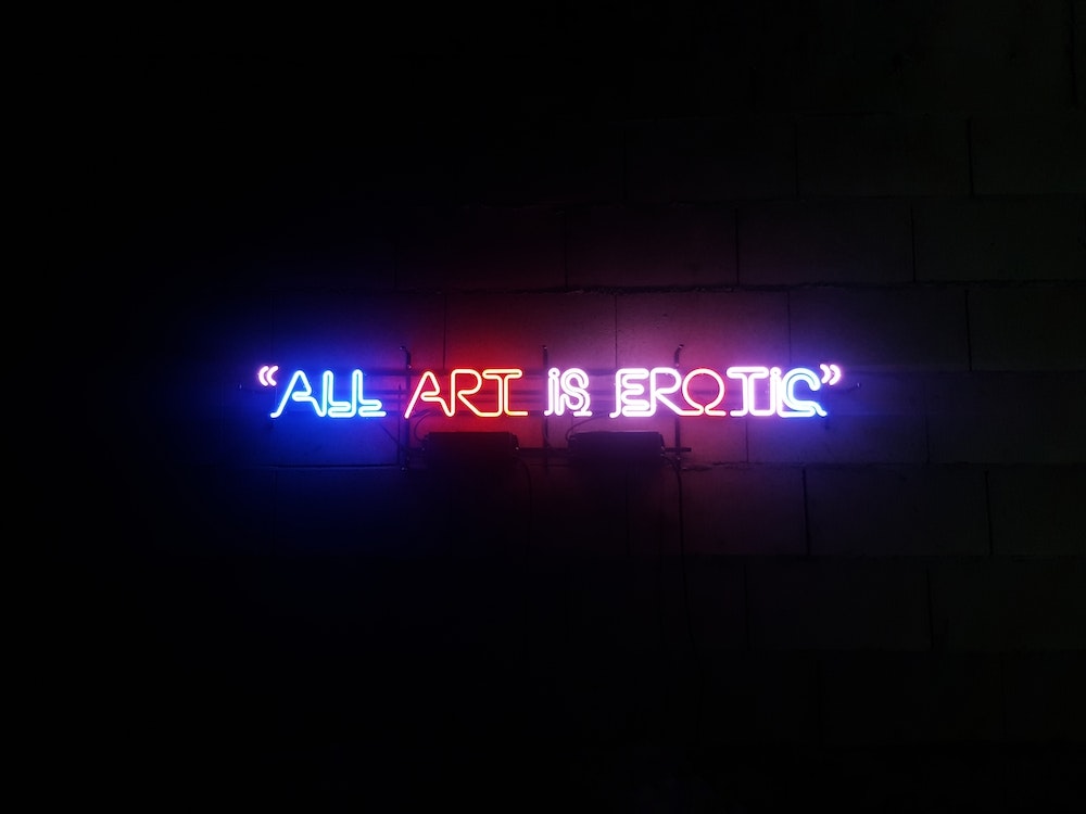 All Art Is Erotic Colorful Neon Sign Yeonmujang Art Print