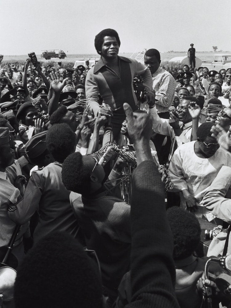 Singer James Brown Being Greeted By Fans Upon His Arrival At Kaduna Airport, 1970 Art Print