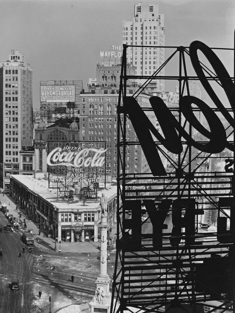 Columbus Circle, Manhattan 1938 Art Print